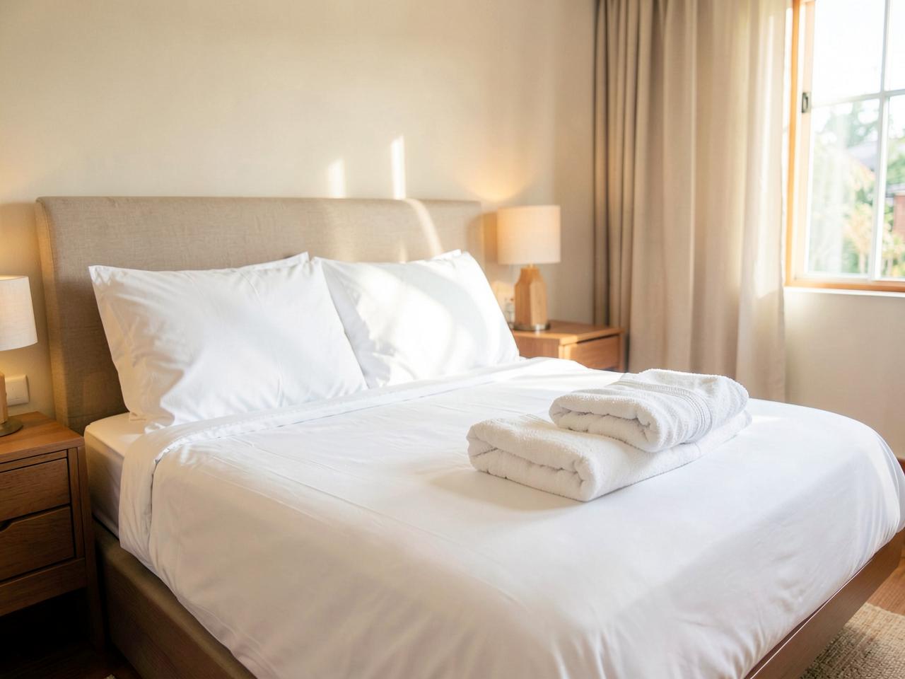 Guest-ready bedroom with fresh linens